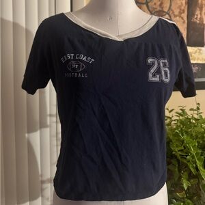 Hollister navy football tee